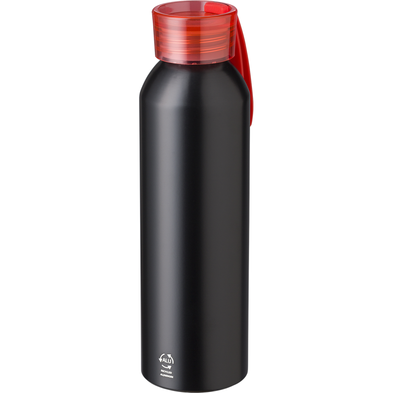 Recycled aluminium single walled bottle (650ml) 1014890_008 (Red)