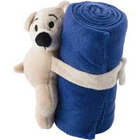 Plush Bear with fleece blanket 840742_023 (Cobalt blue)