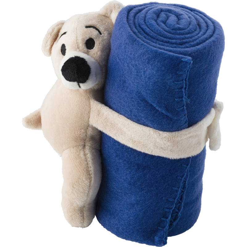 Plush Bear with fleece blanket 840742_023 (Cobalt blue)
