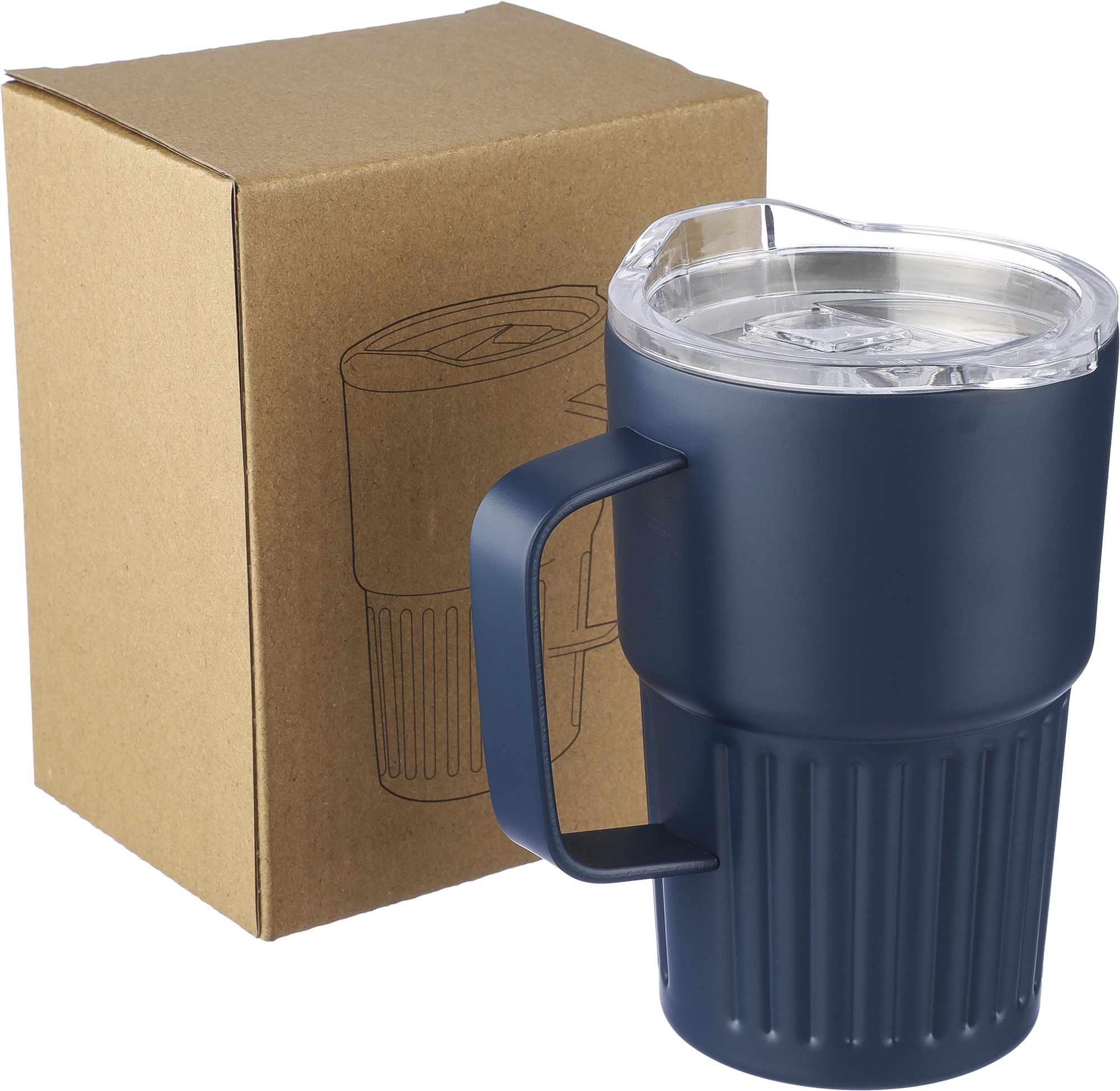 Picture of Recycled stainless steel double walled travel mug (450ml)