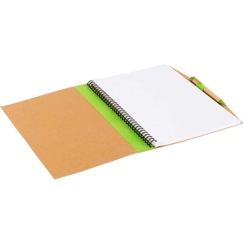 Recycled notebook with pen 8570_019 (Lime)