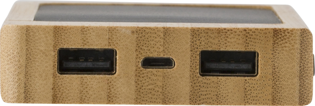 Picture of Bamboo solar power bank. (8000 mAh)