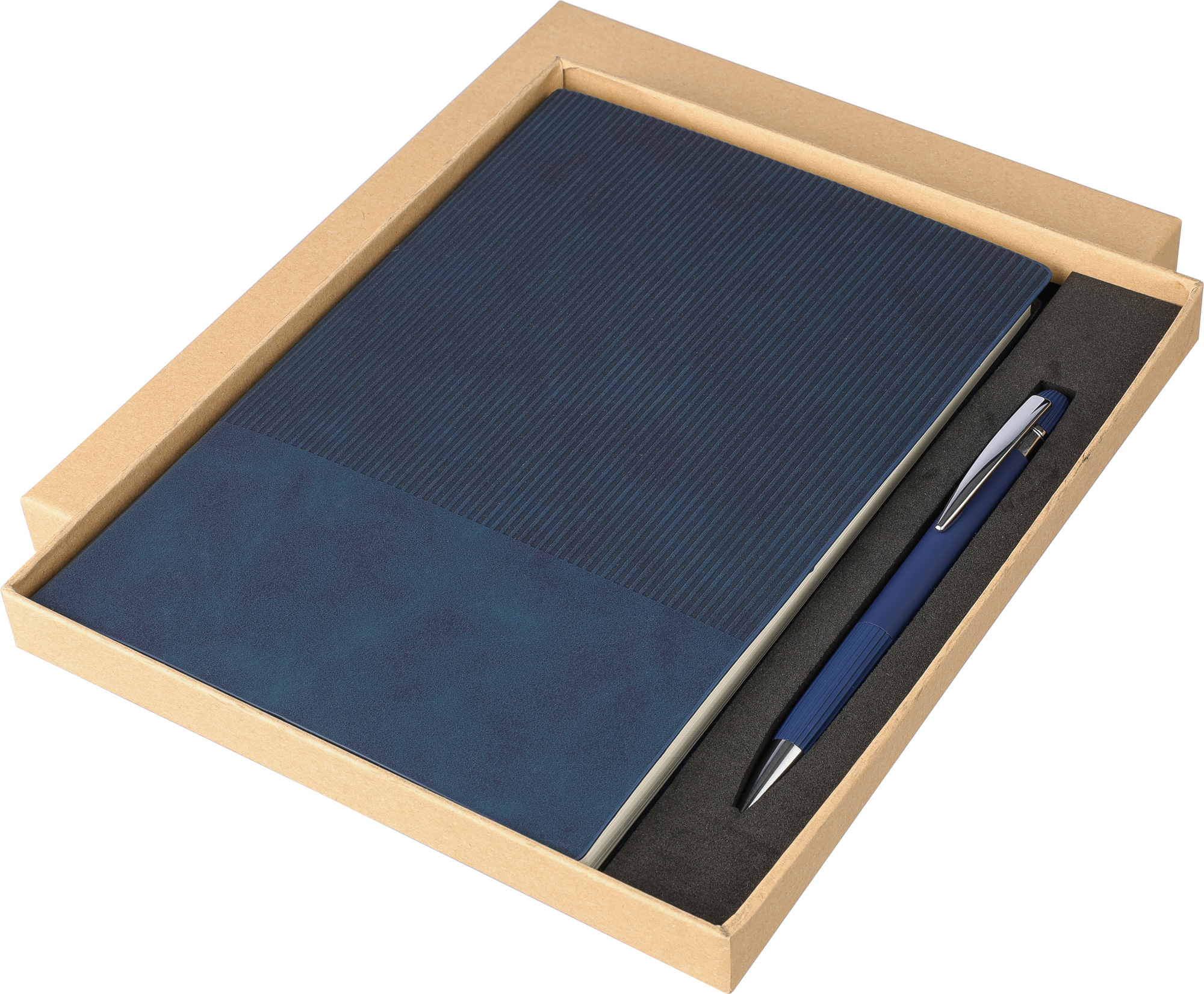 Picture of Recycled PU notebook with ballpen gift set (approx. A5)