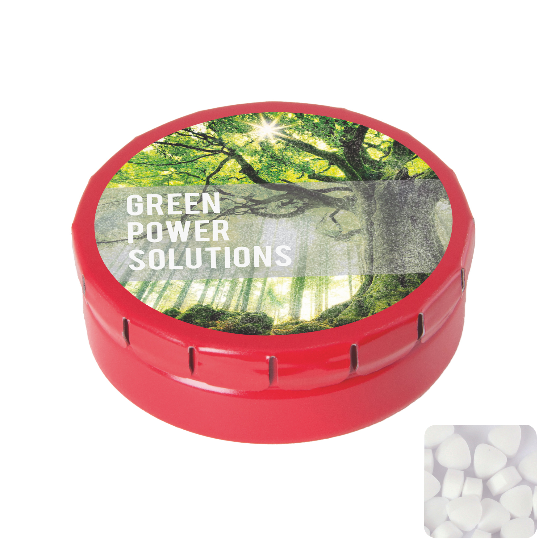 Picture of Round click tin with sugar free mints