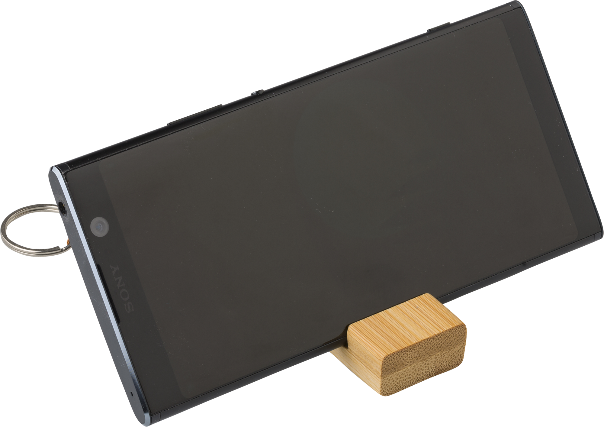 Picture of Bamboo phone stand keyring