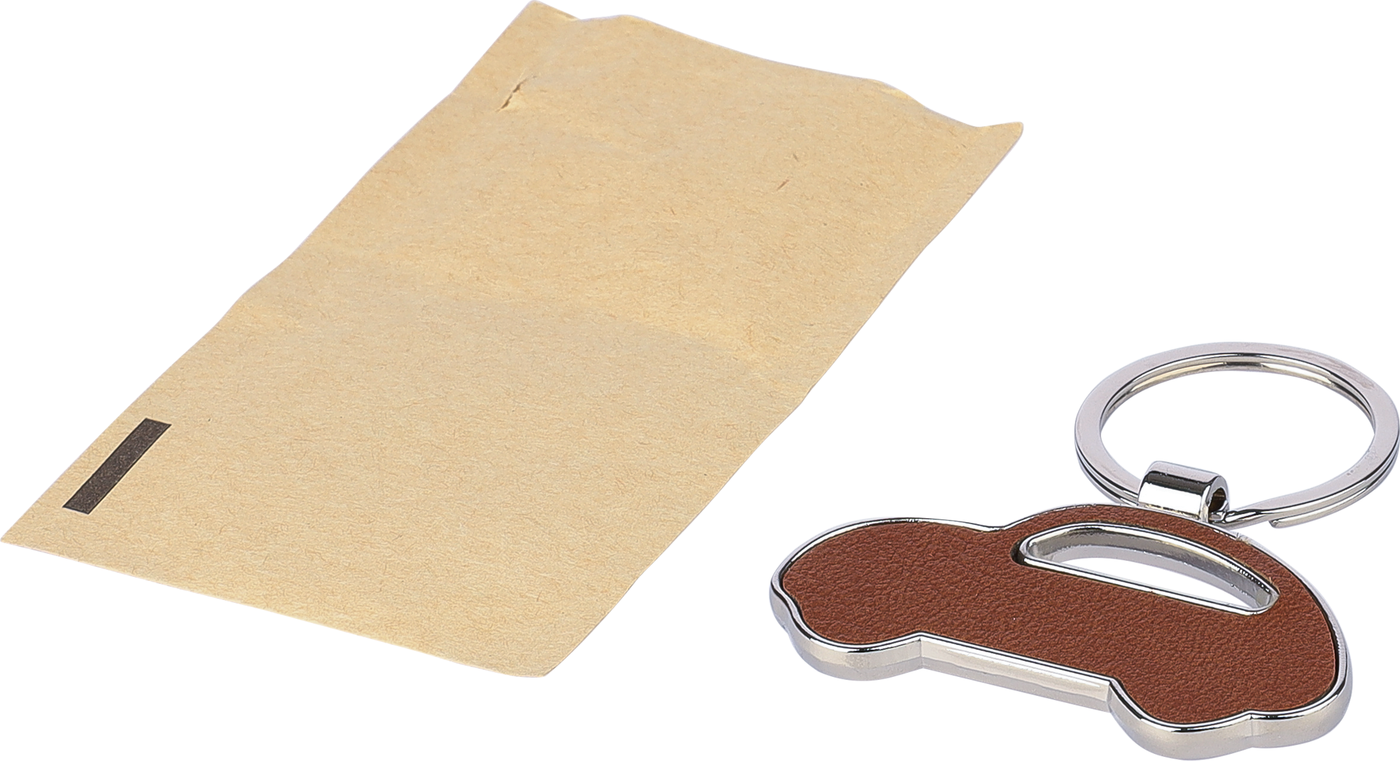 Picture of Recycled leather car keyring