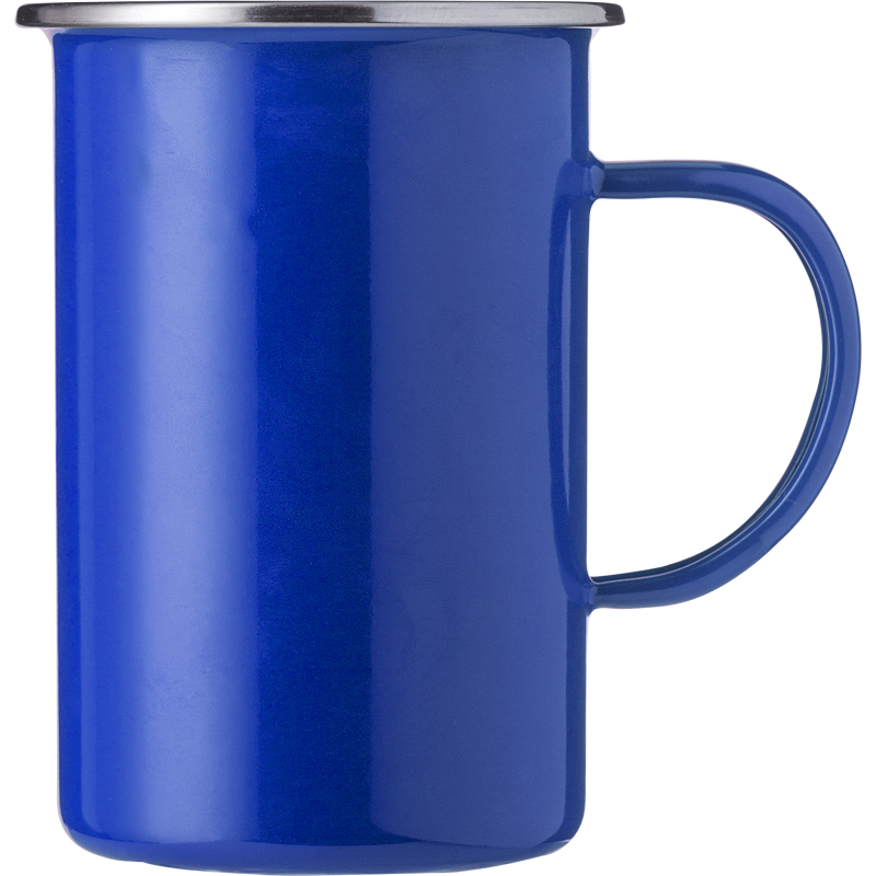 Enamelled steel mug (550ml) 1014857_005 (Blue)