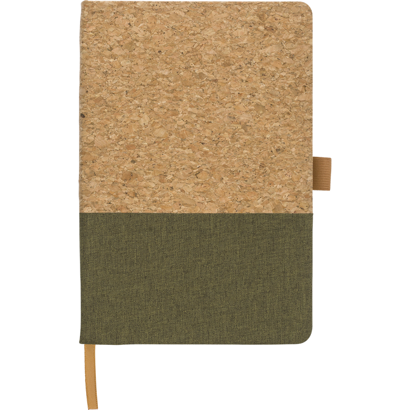 Cork and cotton notebook (approx. A5) 967381_004 (Green)
