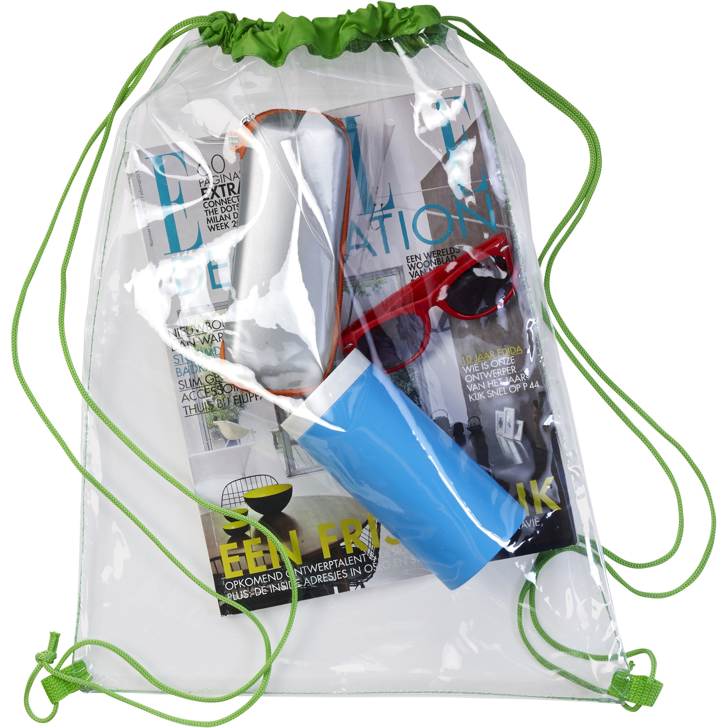 Picture of Transparent drawstring bag