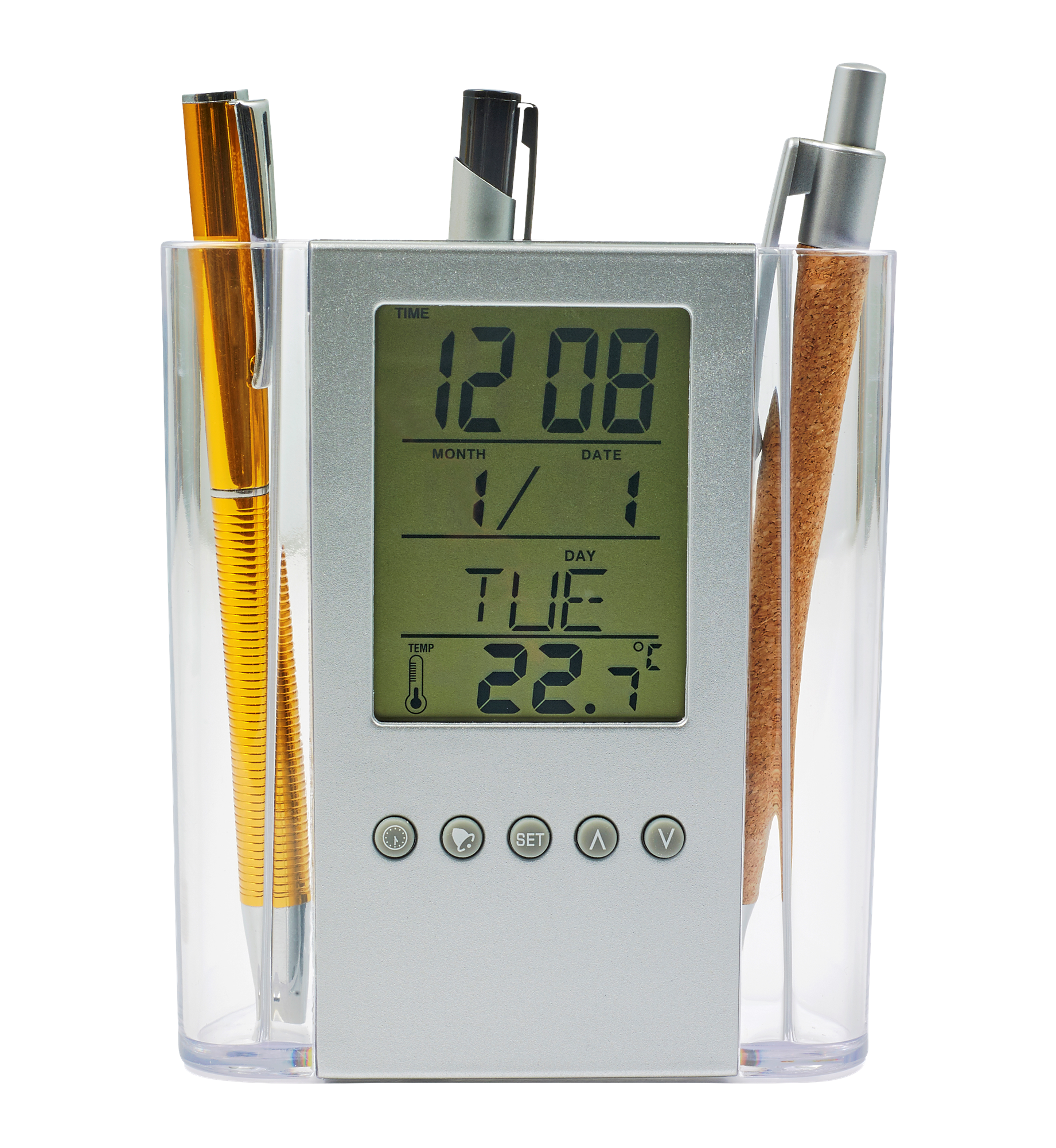 Picture of Pen holder with clock