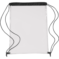 Transparent drawstring backpack 0927_001 (Black)