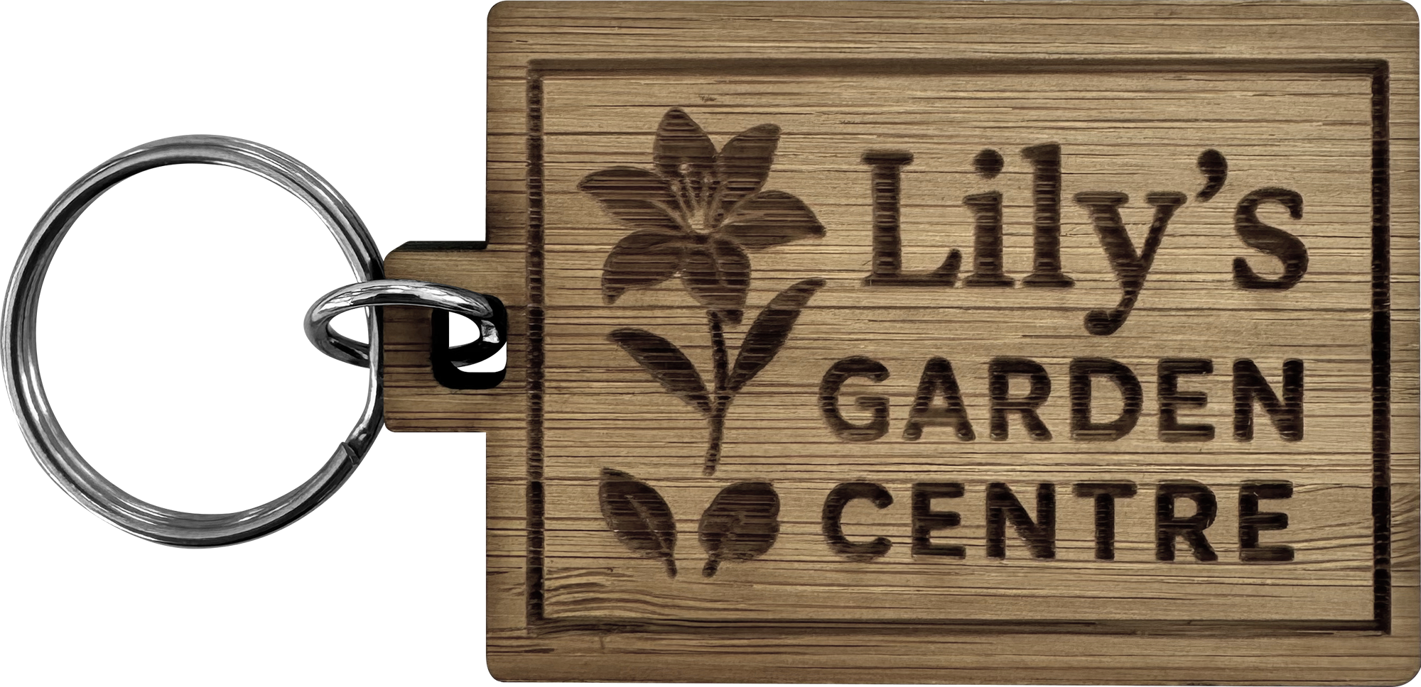 Picture of Bamboo keyring (Rectangle - Short)