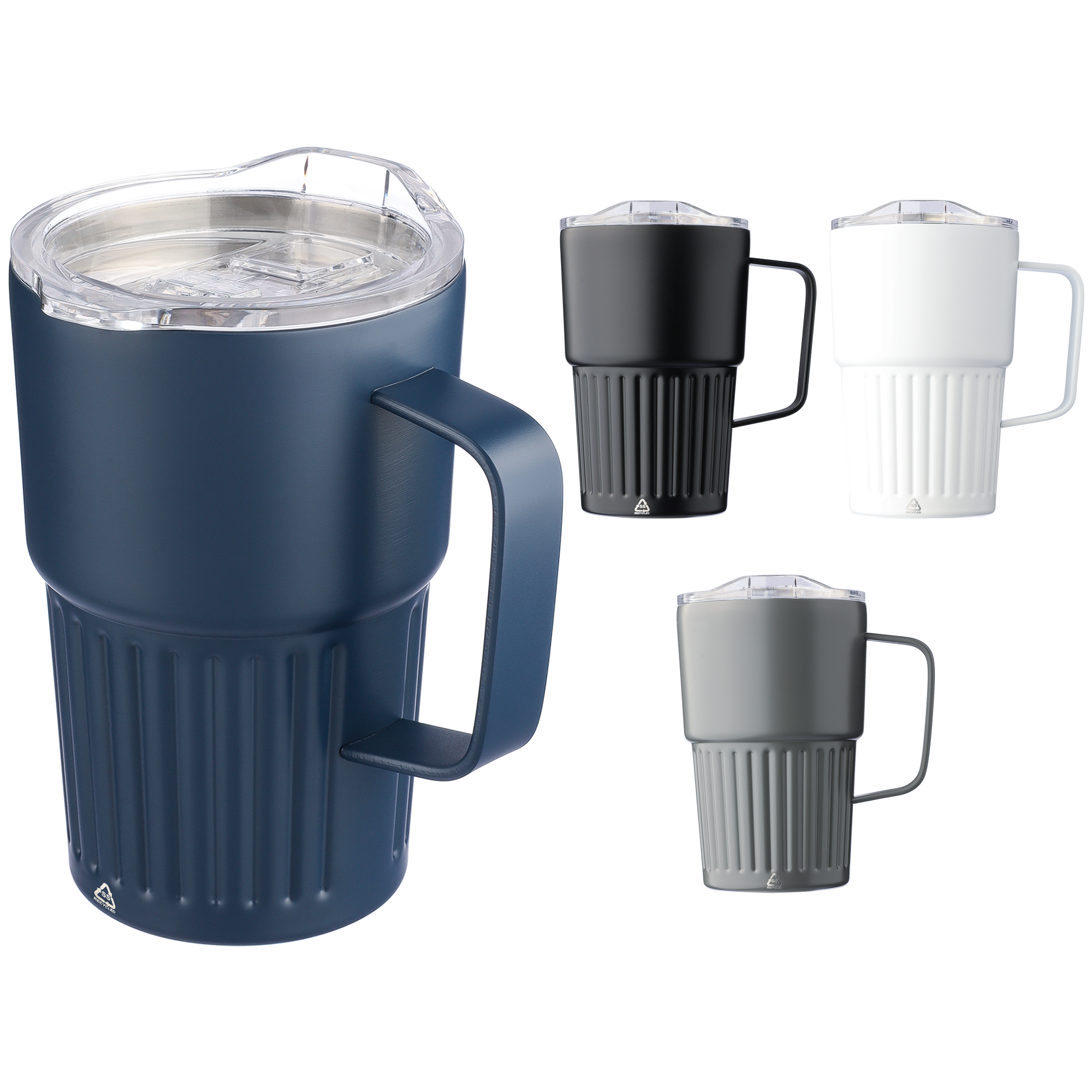 Picture of Recycled stainless steel double walled travel mug (450ml)