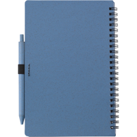 Wheat straw notebook with pen (approx. A5) 480875_005 (Blue)