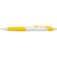 Plastic ballpen with rubber grip 593476_006 (Yellow)