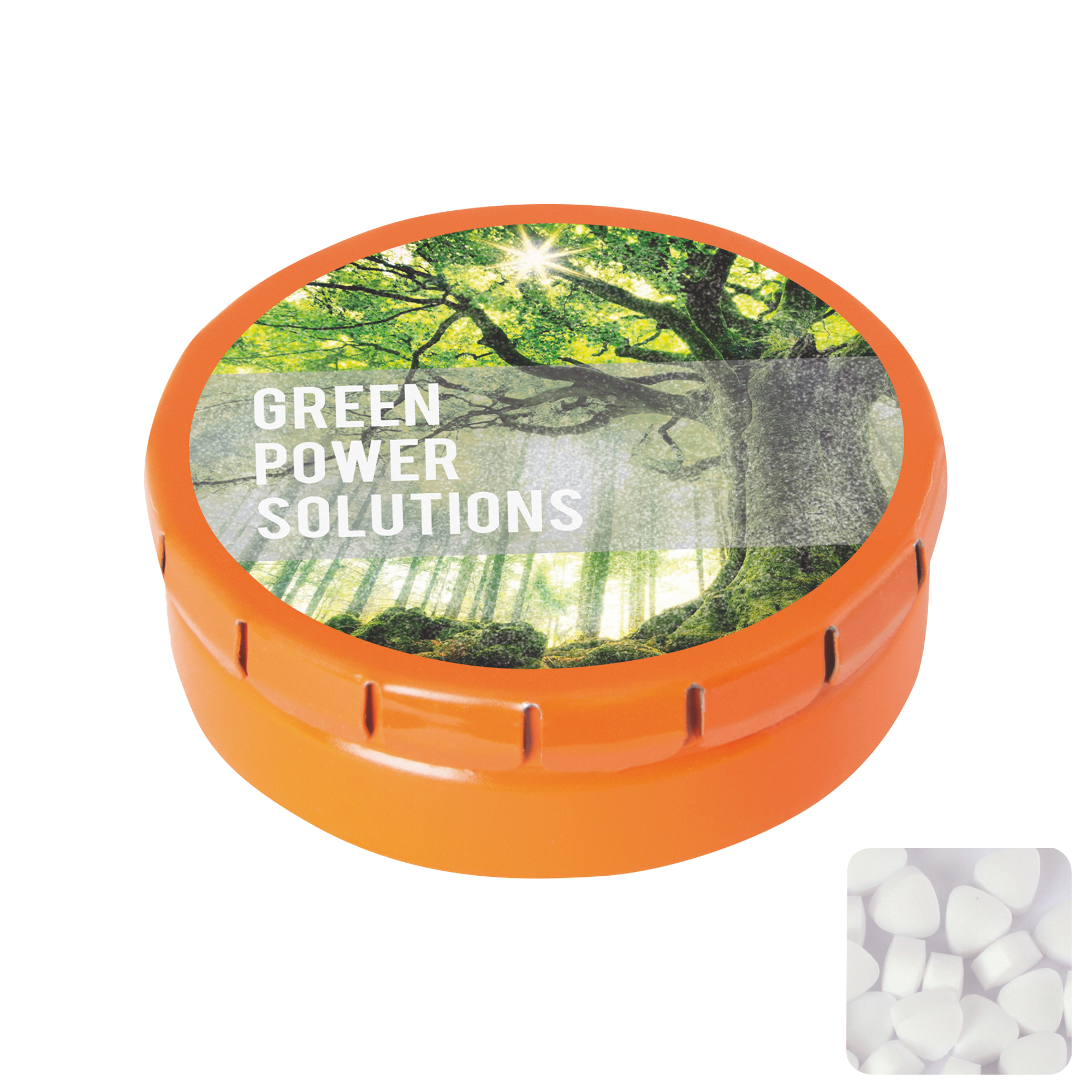 Picture of Round click tin with sugar free mints