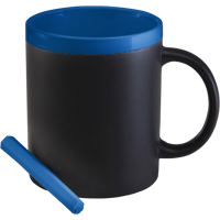 Stoneware mug with chalks (300ml) 2880_023 (Cobalt blue)