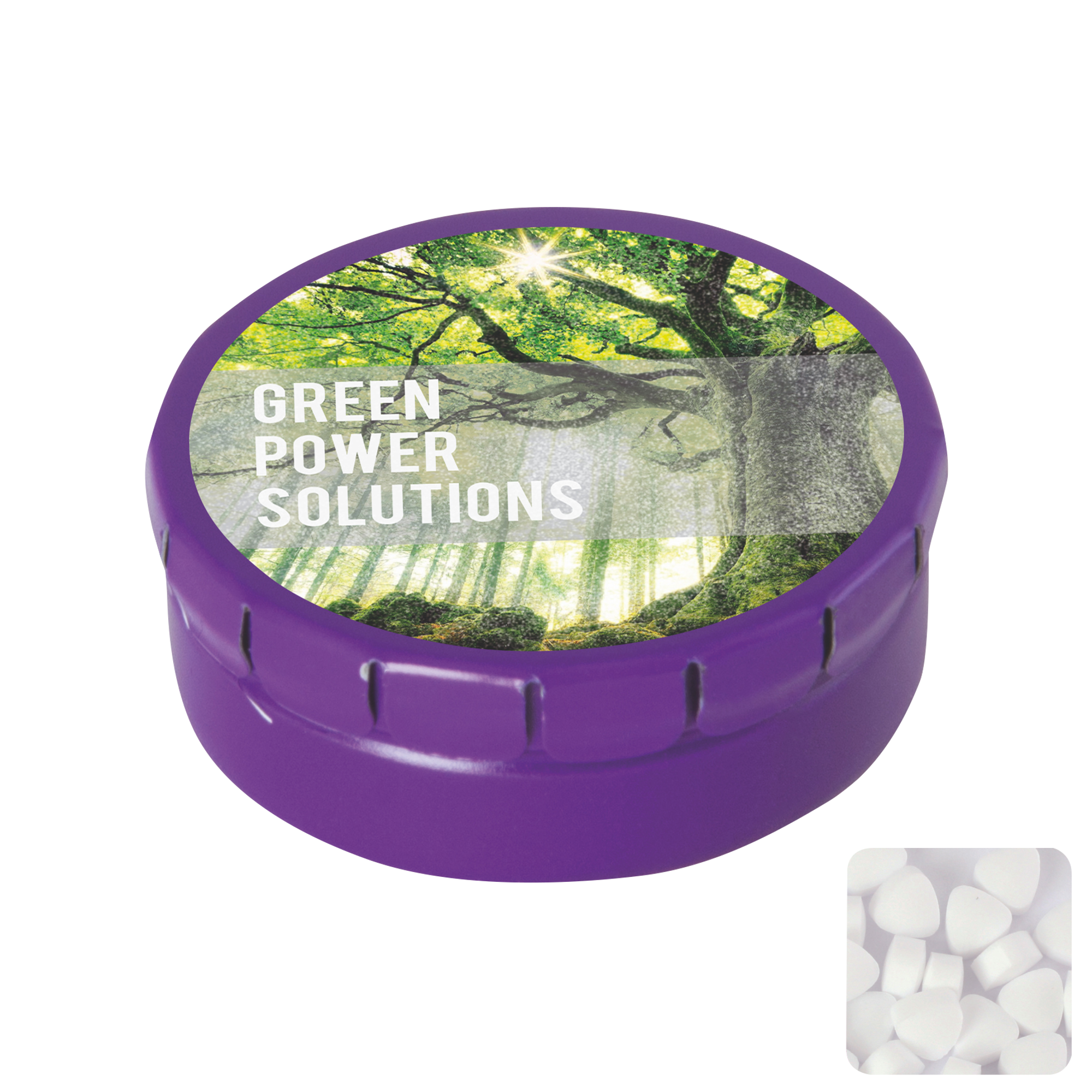 Picture of Round click tin with sugar free mints