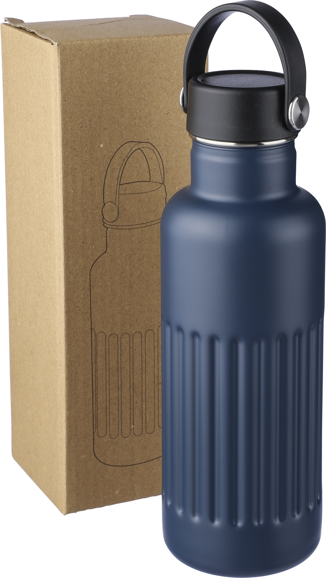 Picture of Recycled stainless steel double walled drinking bottle (500ml)