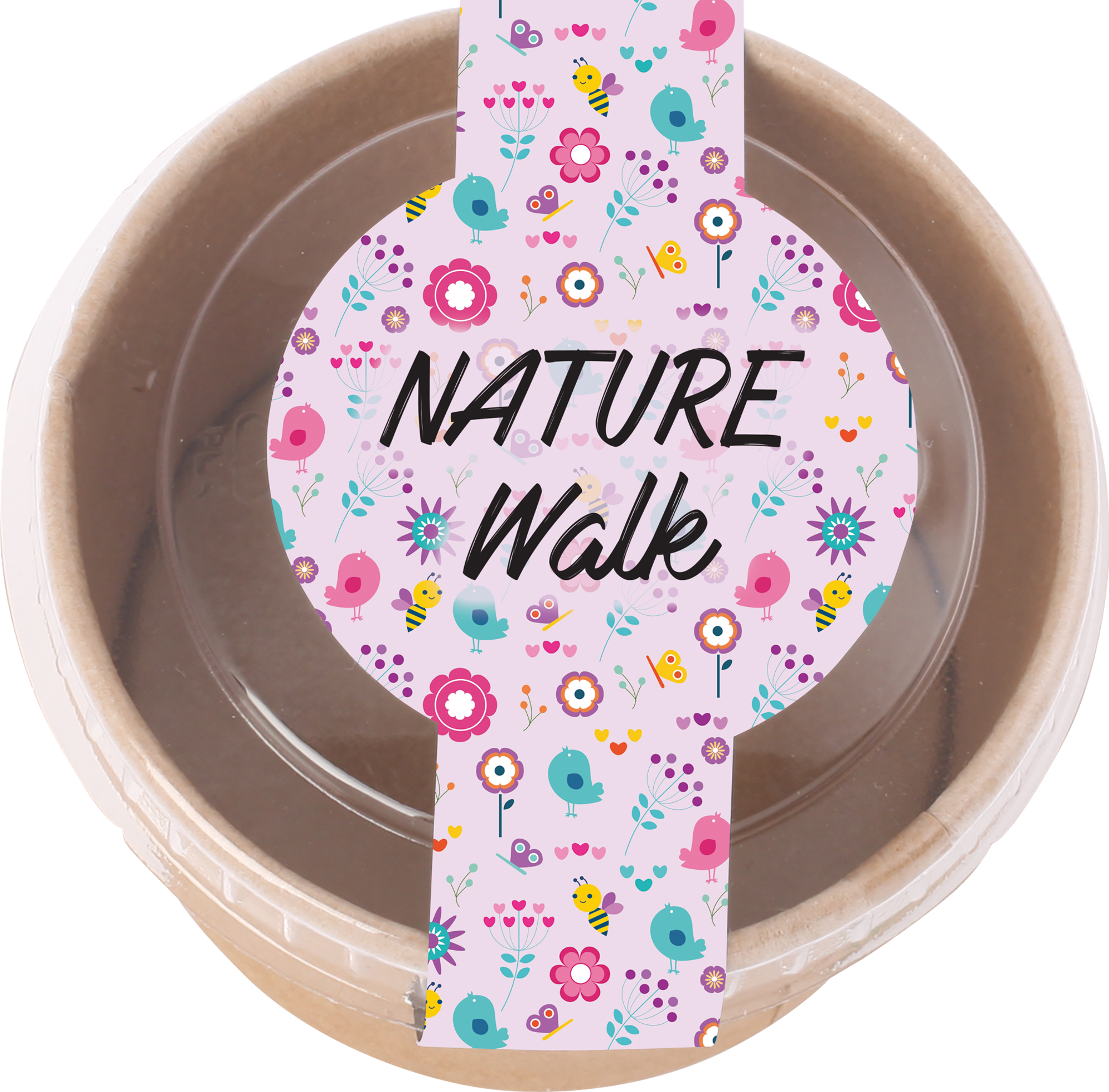 Picture of Kraft cardboard tub with fruit heart sweets (90ml)